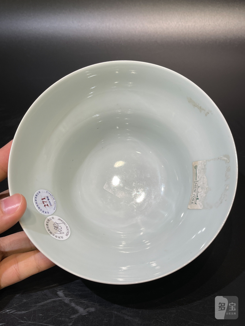 清乾隆 米黄釉折腰碗 - 图6